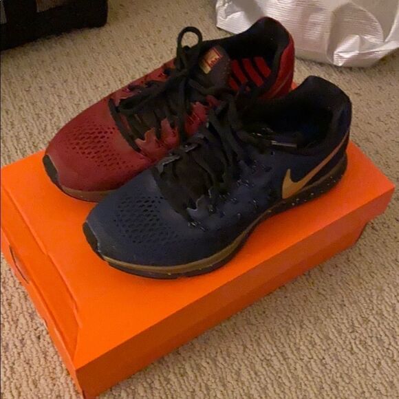 Navy/red limited edition Nike sneaker. Size 7. W - Picture 2 of 12